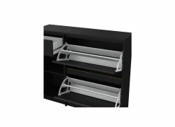 Schoenenkast Naia 109x32x93cm - decor - mat zwart