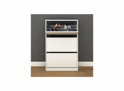 Schoenenkast Wellington 73x26x119cm - melamine - wit