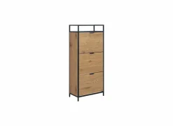 Schoenenkast 56x30x129cm - eik fineer - naturel