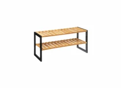 Schoenenrek 70x26x34,30cm - FSC - naturel & zwart