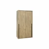 Schuifdeurkast Casper 120cm - melamine - golden oak