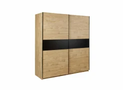 Schuifdeurkast Clara 200cm - melamine - golden oak