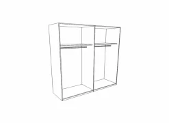 Schuifdeurkast Clif 220cm - decor - old wood & beton