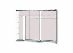 Schuifdeurkast 270cm - decor - mud oak & black oak