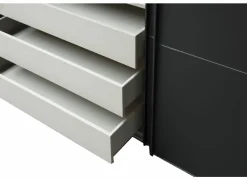 Schuifdeurkast 300cm - decor - zwart