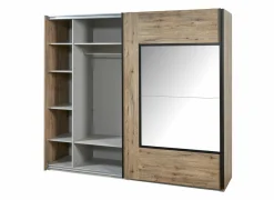 Schuifdeurkast 245cm - decor - scarlet eik