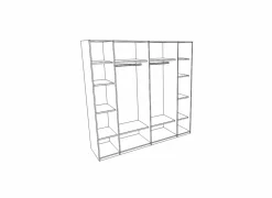 Schuifdeurkast 200cm - decor - grijs