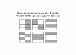 Schuifdeurkast 181cm - decor - wit