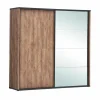 Schuifdeurkast Elsa 240cm - decor - industrial oak & zwart