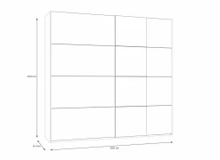 Schuifdeurkast Ingalill 220cm - decor - zand