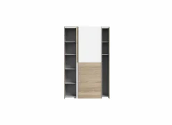 Schuifdeurkast Ozzula 120cm - decor - sonoma eik & wit