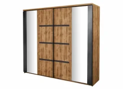 Schuifdeurkast Pauline 217cm - decor - donkerbruin