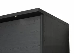 Schuifdeurkast Rosie 245cm - melamine - zwart