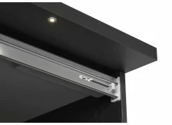 Schuifdeurkast Rosie 245cm - melamine - zwart