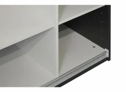 Schuifdeurkast Rosie 245cm - melamine - zwart