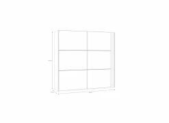 Schuifdeurkast Waikato 220cm - decor - mauvella eik & zand