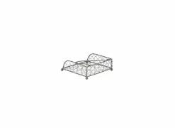 Servettenhouder 18,8x18,6cm - metaal - grijs