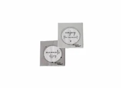 Serviette Enjoy 17x17cm lichtgrijs 20 stuks