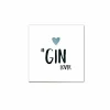 Serviette Gin Lover 25x25cm - papier - wit 20 stuks
