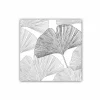 Serviette Gingko Leaves 33x33cm grijs 20 stuks