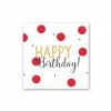 Serviette Happy Birthday 33x33cm rood 33 stuks