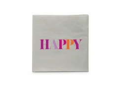 Serviette Happy 25x25cm - 20 stuks