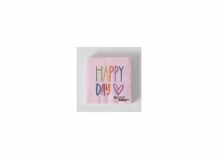 Serviette Happy 17x17cm multicolor 20 stuks
