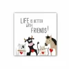 Serviette Life is better with friends 33x33cm multicolor 20 stuks