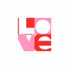 Serviette Love Graphic 33x33cm multicolor 20 stuks