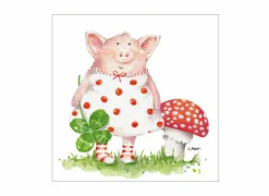 Serviette Lucky Piggy 33x33cm - papier - multicolor 20 stuks