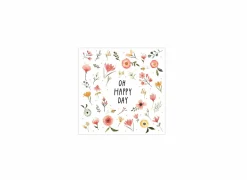 Serviette Oh Happy Day 25x25cm - papier - multicolor 20 stuks