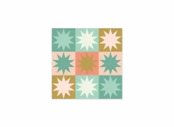 Serviette Stars & Squares 33x33cm - papier - multicolor 20 stuks