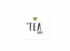 Serviette Tea Lover 25x25cm - papier - wit 20 stuks