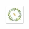 Serviette Two Hearts 25x25cm groen 20 stuks