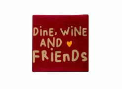 Serviette Wine, Dine, Friends 25x25cm - 20 stuks