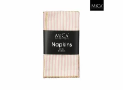 Edelman Serviette 40x40cm - stof - roze 4 stuks