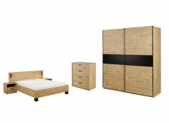 Slaapkamer Clara met bed 180x200cm - kleerkast 200cm - commode 90cm en 2 nachtkastjes