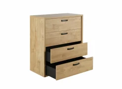 Slaapkamer Clara met bed 180x200cm - kleerkast 200cm - commode 90cm en 2 nachtkastjes