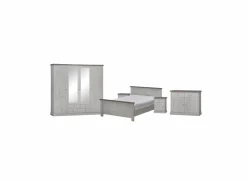 Slaapkamer Eline met bed 160x200cm - kleerkast 225cm - commode 110cm en 2 nachtkastjes