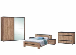Slaapkamer Elsa met bed 140x200cm - kleerkast 220cm - commode 110cm en 2 nachtkastjes