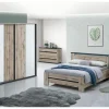 Slaapkamer Elvira met bed 160x200cm - kleerkast 240cm - commode 110cm en 2 nachtkastjes