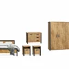 Slaapkamer Fire met bed 140x200cm - kleerkast 252cm - commode 110cm en 2 nachtkastjes