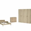 Slaapkamer Holmes met bed 160x200cm - kleerkast 200cm - commode 110cm en 2 nachtkastjes