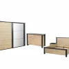 Slaapkamer Phaedra met bed 180x200cm - kleerkast 217cm commode 120cm en 2 nachtkastjes