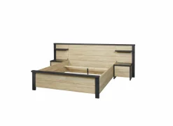 Slaapkamer Phaedra met bed 140x200cm - kleerkast 280cm - commode 120cm en 2 nachtkastjes