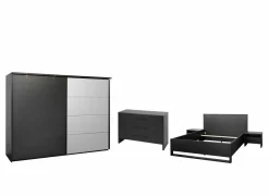 Slaapkamer Rosie met bed 140x200cm - kleerkast 245cm - commode 110cm en 2 nachtkastjes