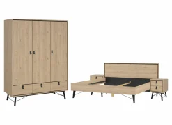 Slaapkamer Ry met bed 180x200cm - kleerkast 151cm en 2 nachtkastjes