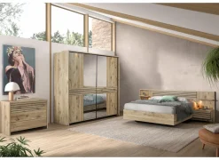 Slaapkamer Tanya I met bed 160cm - kleerkast 251cm - commode 111cm en 2 nachtkastjes