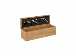 Sommelierkoffer Marc 5-delig 35,8x12x10,9cm - MDF & staal - bruin