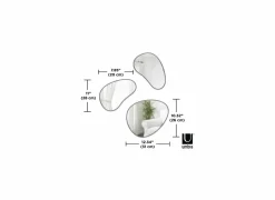 Umbra Spiegel Hubba Pebble set van 3